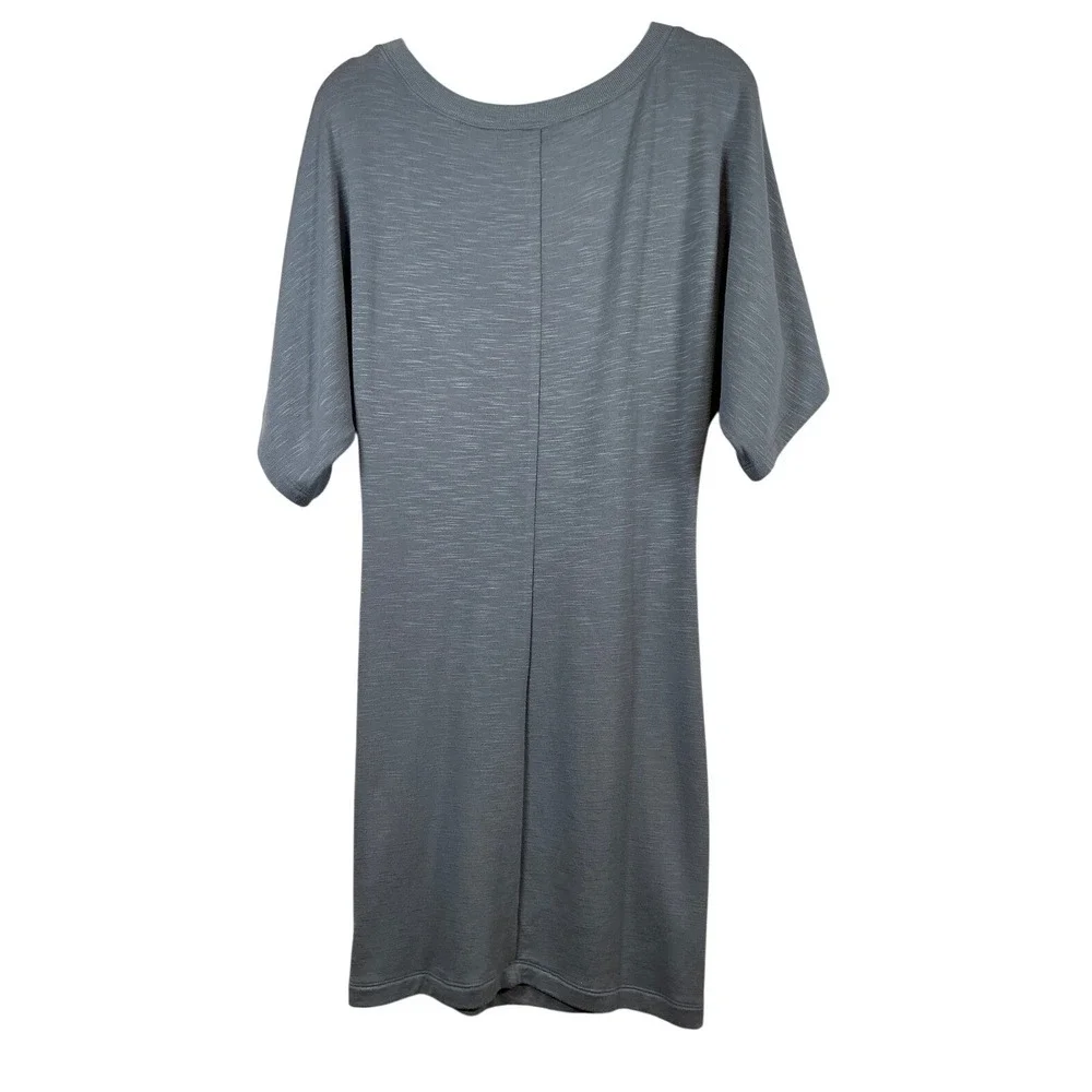 Daily Practice by Anthropologie Grey Twist‎ Front Space Dye T-Shirt Dress Small